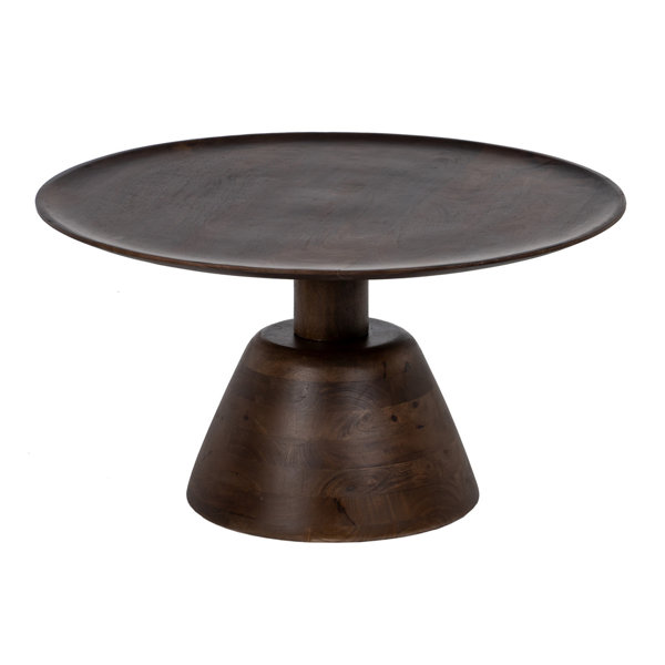 Rosalind Wheeler Solid Wood Pedestal Coffee Table Wayfair.co.uk